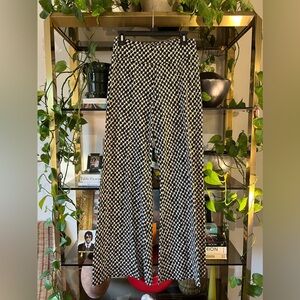 Philosophy Houndstooth Stretch Wide Leg Flare Soft Pants